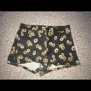 Black sunflower shorts